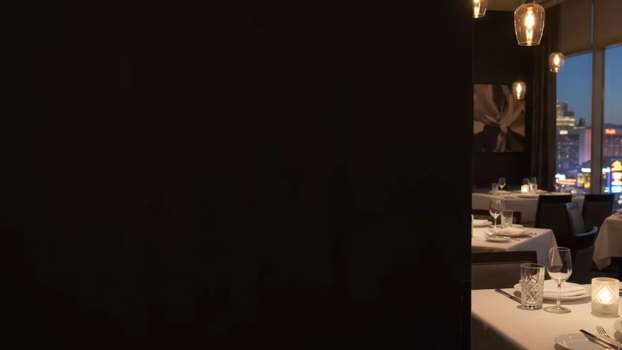 Empty Las Vegas restaurant dining room after close